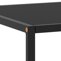 Miniatyr av produktbild för Soffbord svart med svart glas 100x50x35 cm