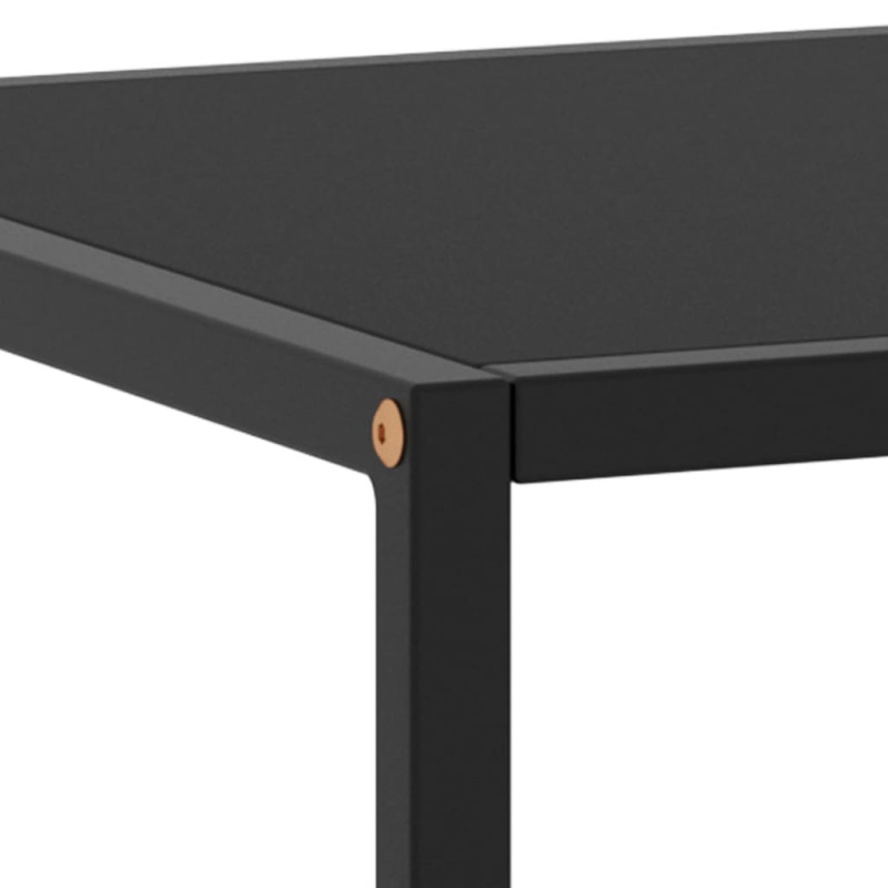 Produktbild för Soffbord svart med svart glas 100x50x35 cm