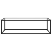 Miniatyr av produktbild för Soffbord svart med härdat glas 120x50x35 cm