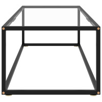 Miniatyr av produktbild för Soffbord svart med härdat glas 120x50x35 cm