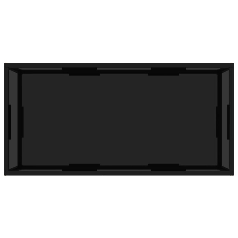 Produktbild för Soffbord svart 100x50x35 cm härdat glas