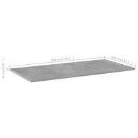 Produktbild för Hyllplan 4 st betonggrå 80x40x1,5 cm konstruerat trä