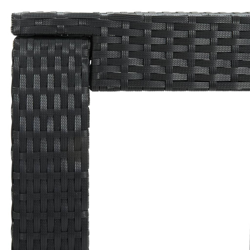 Produktbild för Bargrupp för trädgården med dynor 3 delar konstrotting svart