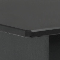 Miniatyr av produktbild för Trädgårdsbord svart 190x90x74 cm stål och glas