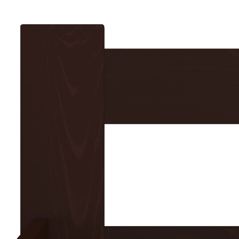 Produktbild för Sängram mörkbrun massiv furu 180x200 cm