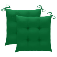 Produktbild för Gungstol med grön dyna massiv teak