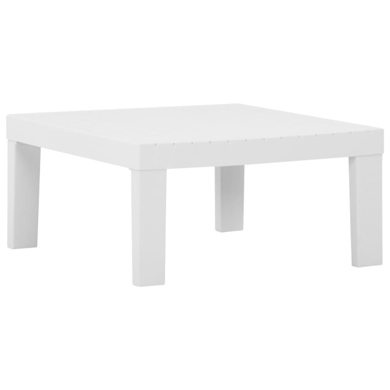 Produktbild för Loungebord för trädgården plast vit