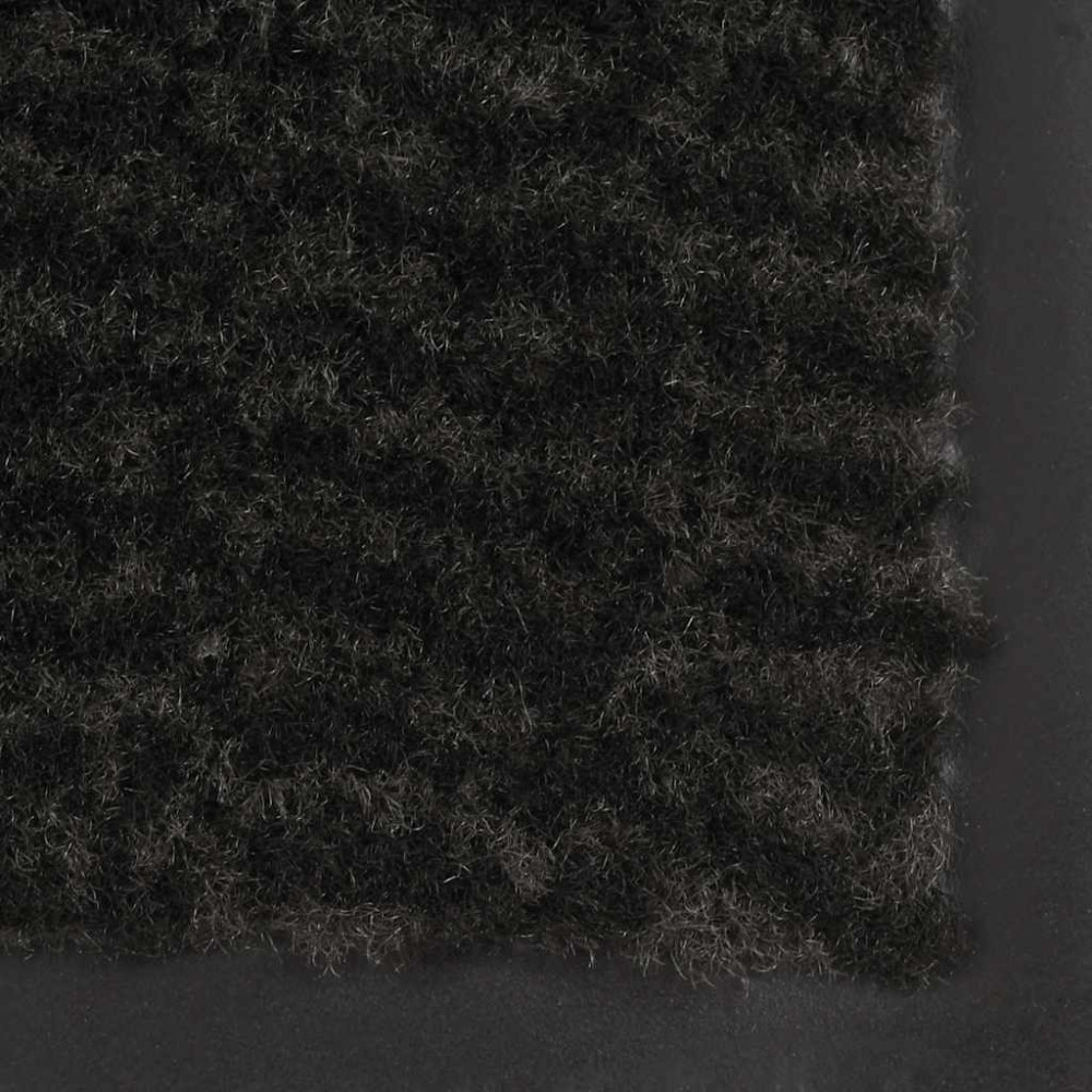 Produktbild för Dörrmatta rektangulär tuftad svart 40x60 cm