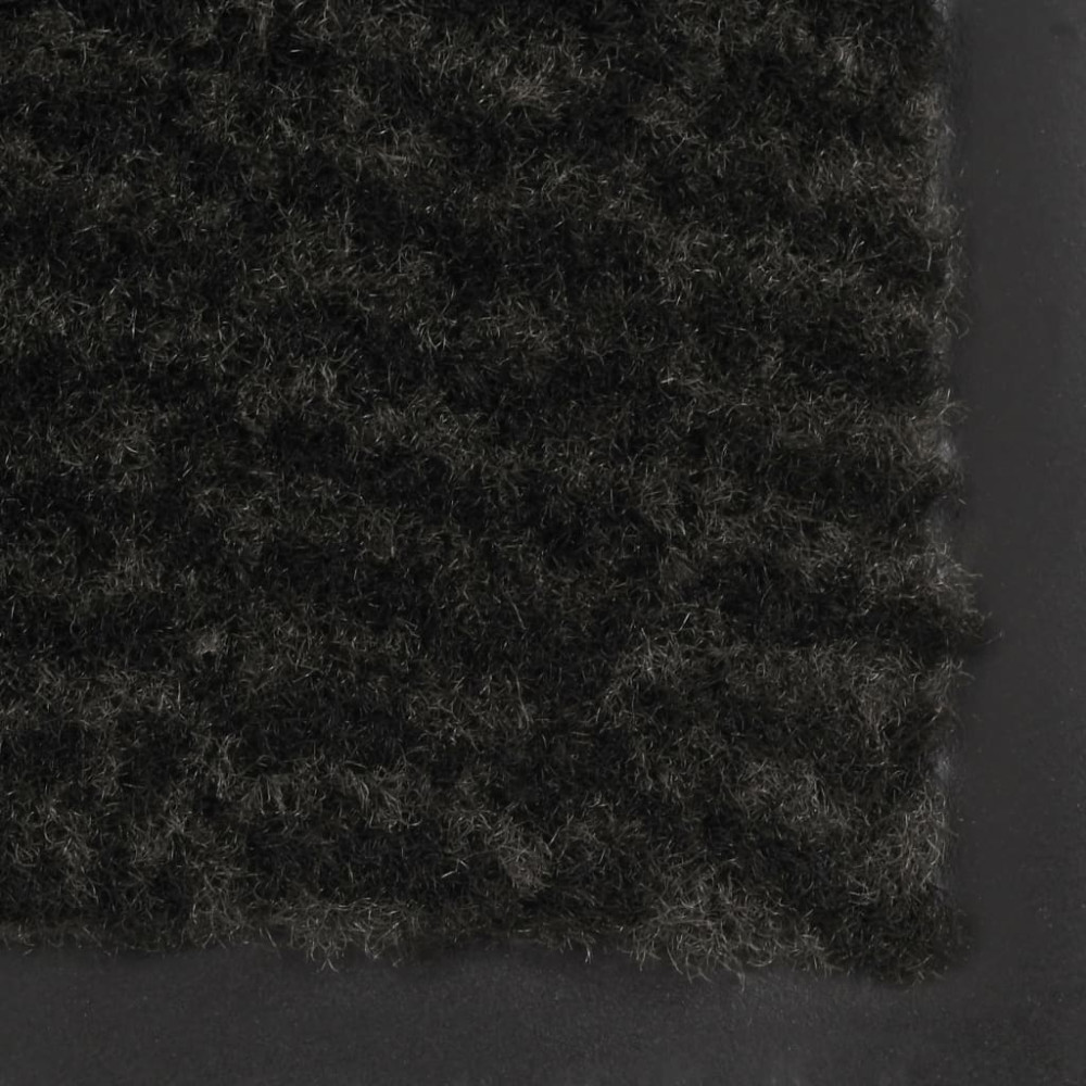 Produktbild för Dörrmatta rektangulär tuftad svart 60x90 cm