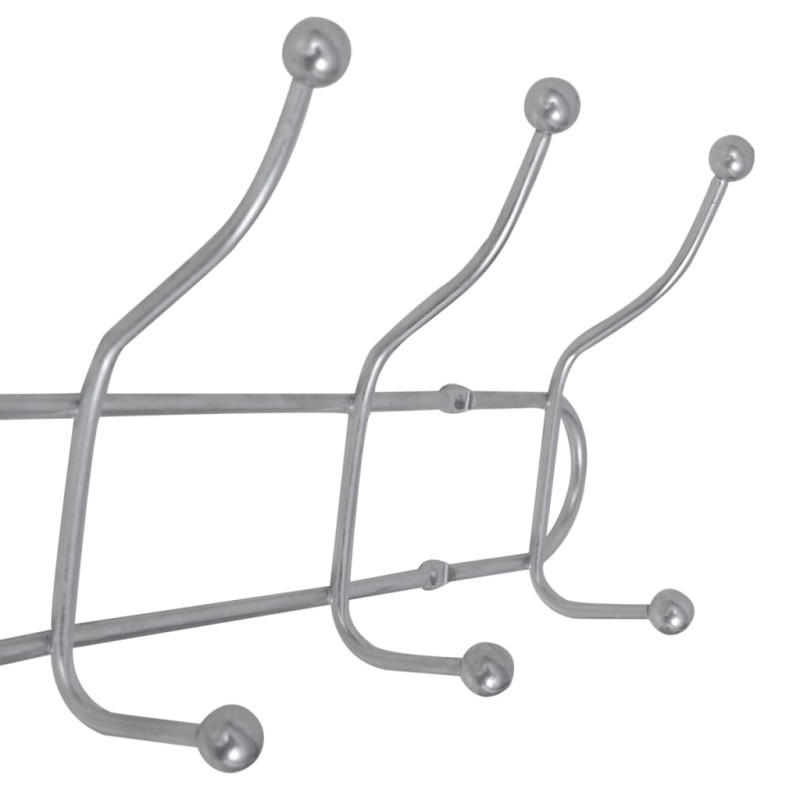 Produktbild för Klädhängare i stål med 12 krokar 2 st
