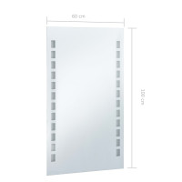 Produktbild för Badrumsspegel LED 60x100 cm
