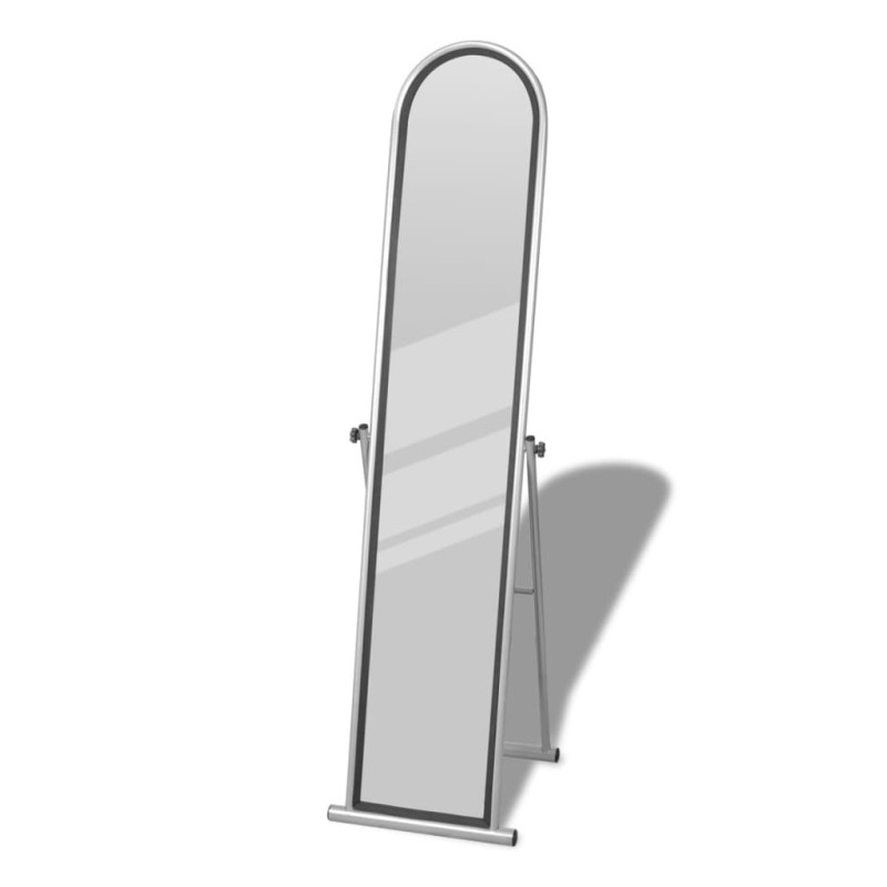 Produktbild för Fristående spegel full längd rektangulär grå