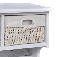 Produktbild för Vägghylla vit 60x23,5x33 cm paulownia