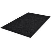 Produktbild för Dörrmatta svart 90 x 120 cm PVC