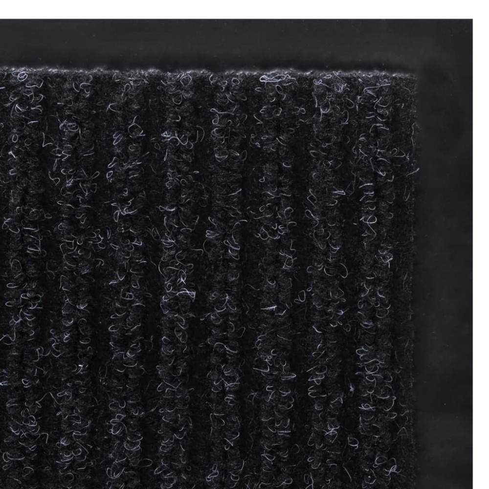 Produktbild för Dörrmatta svart 90 x 120 cm PVC