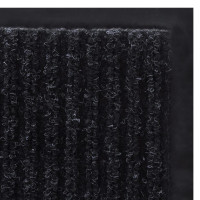 Produktbild för Dörrmatta svart 90 x 120 cm PVC