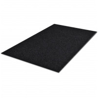 Produktbild för Dörrmatta svart 90 x 150 cm PVC