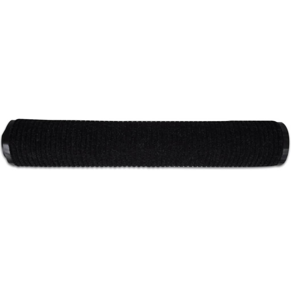 Produktbild för Dörrmatta svart 90 x 150 cm PVC