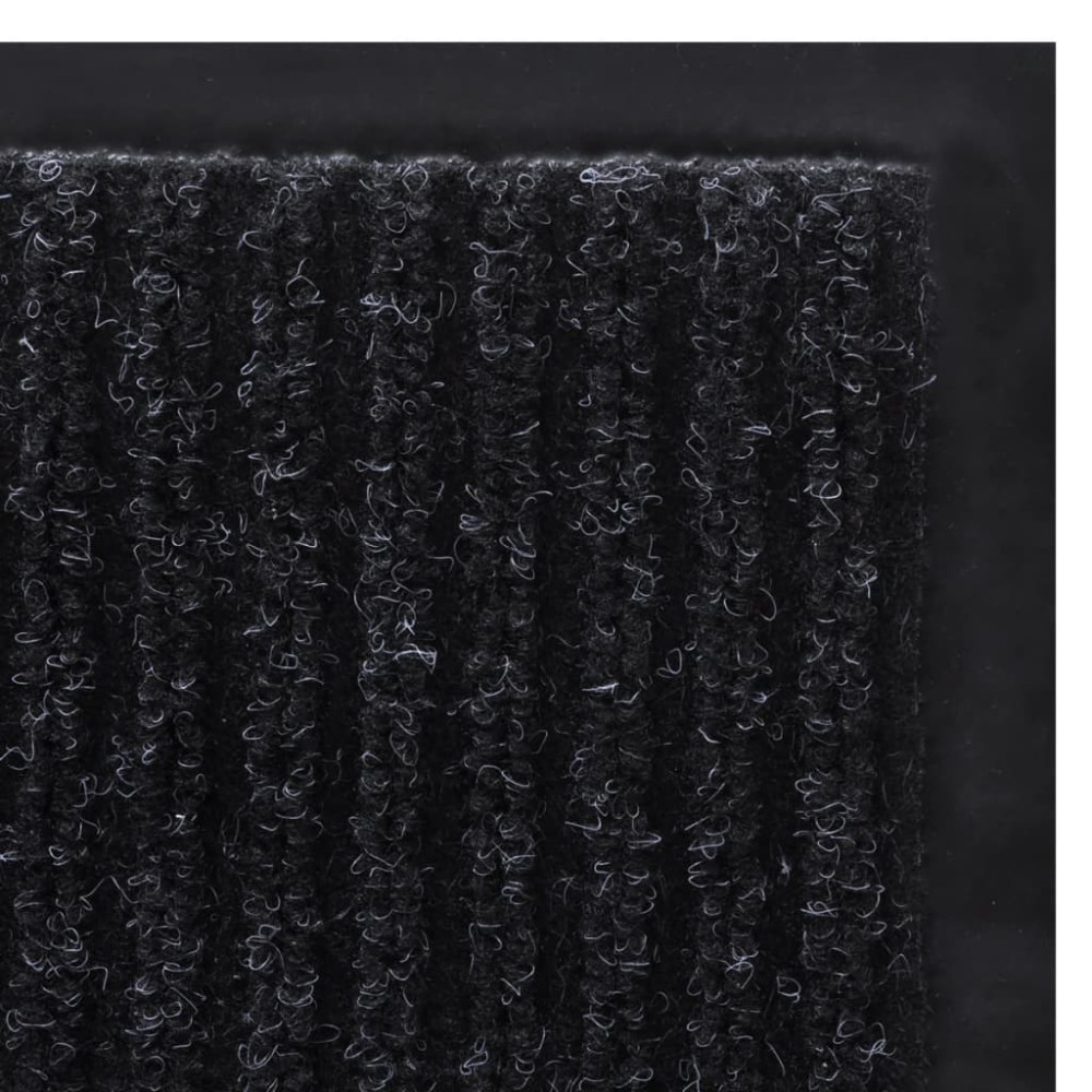 Produktbild för Dörrmatta svart 90 x 150 cm PVC