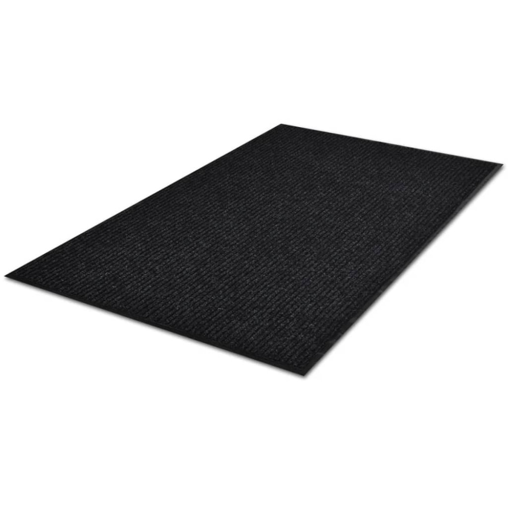 Produktbild för Dörrmatta svart 120 x 180 cm PVC