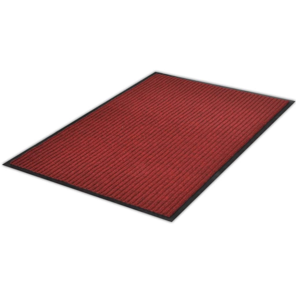 Produktbild för Dörrmatta röd 90 x 120 cm PVC
