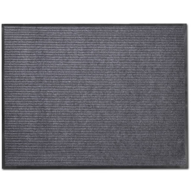 Produktbild för Dörrmatta PVC 90 x 150 cm grå