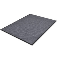 Produktbild för Dörrmatta grå 90 x 150 cm PVC