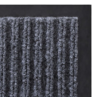 Produktbild för Dörrmatta grå 90 x 150 cm PVC