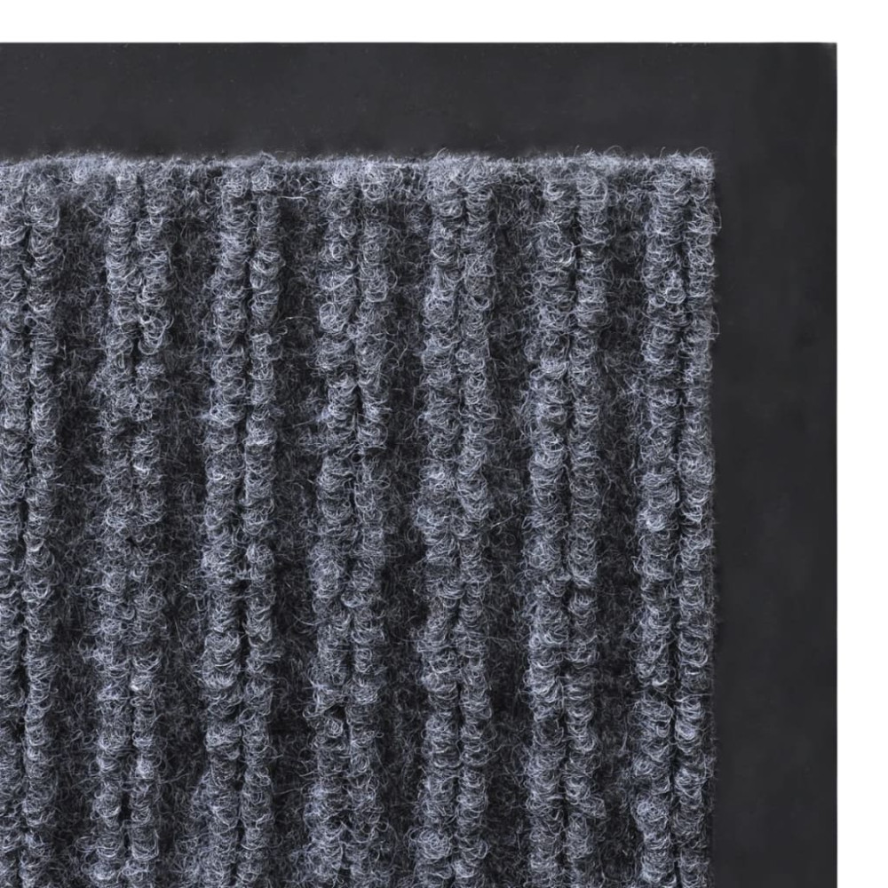 Produktbild för Dörrmatta grå 120 x 180 cm PVC