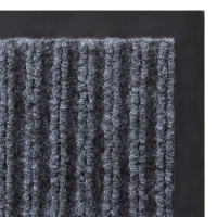 Produktbild för Dörrmatta grå 120 x 180 cm PVC