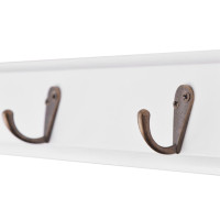 Produktbild för Hatthylla MDF barockstil vit