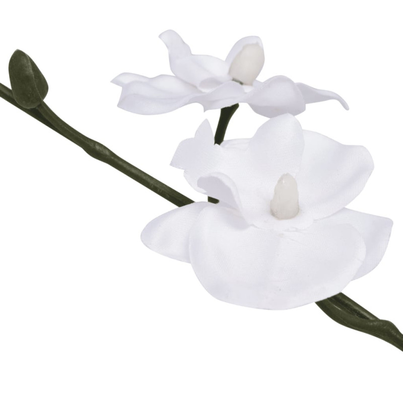 Produktbild för Konstväxt Orkidé med kruka 30 cm vit