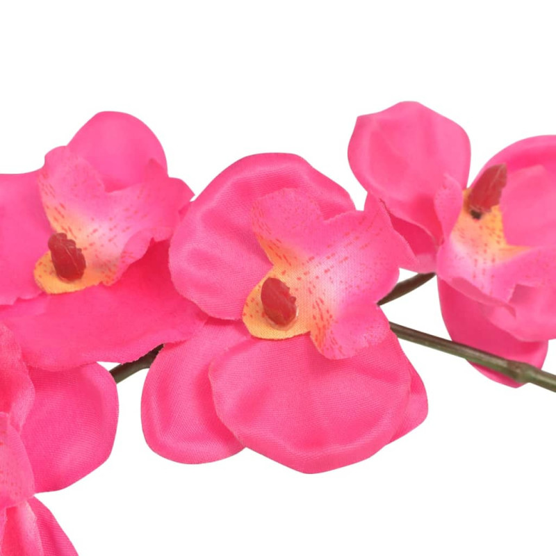 Produktbild för Konstväxt Orkidé med kruka 30 cm röd