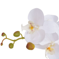 Miniatyr av produktbild för Konstväxt Orkidé med kruka 65 cm vit