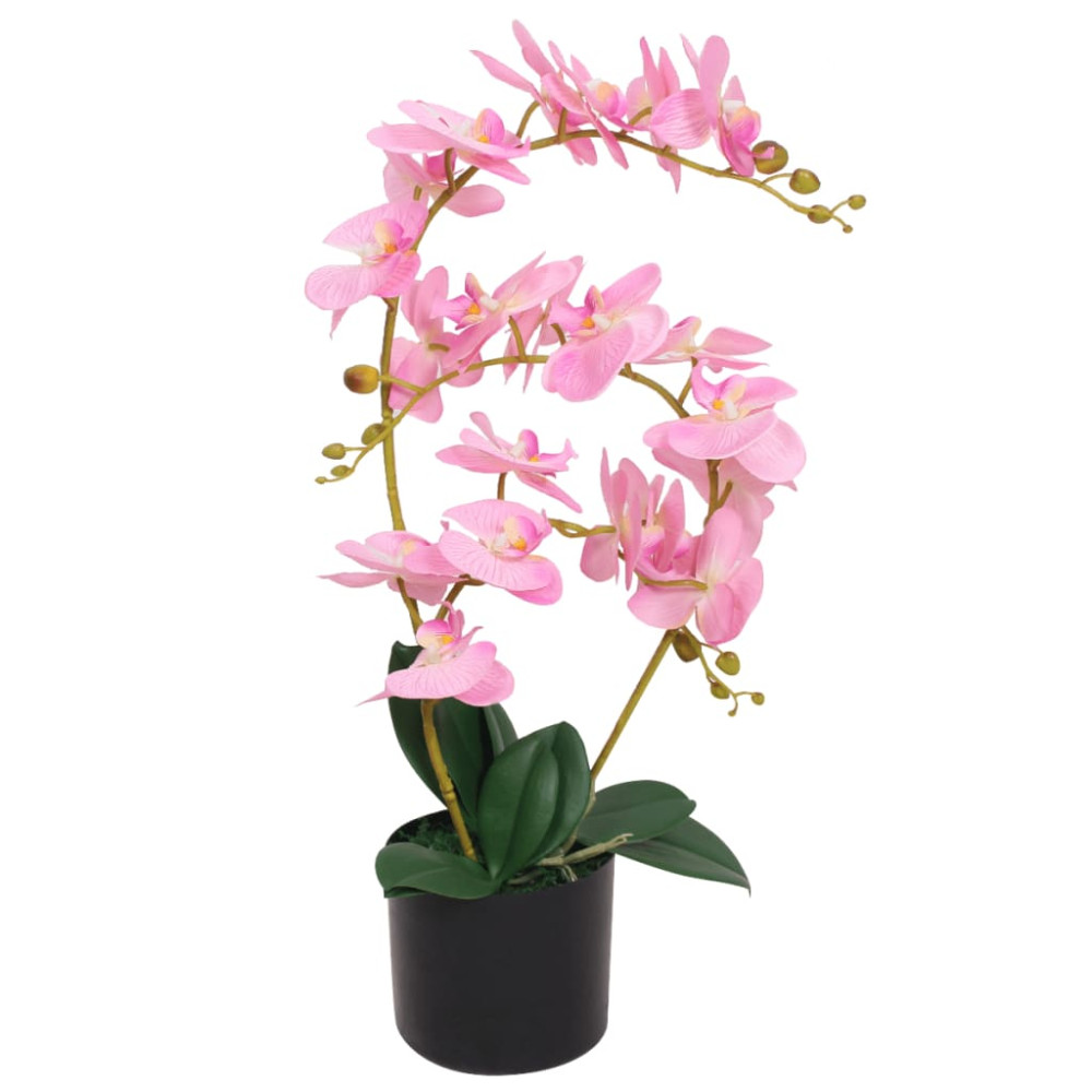 Produktbild för Konstväxt Orkidé med kruka 65 cm rosa