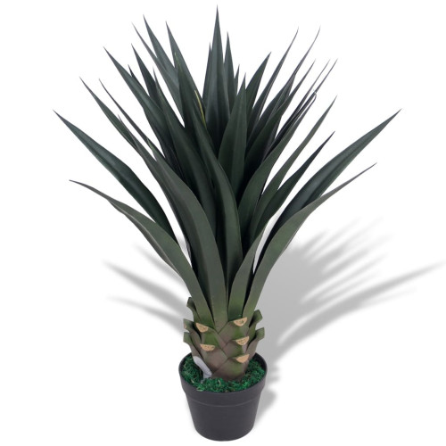 vidaXL Konstväxt Yuccapalm med kruka 85 cm grön