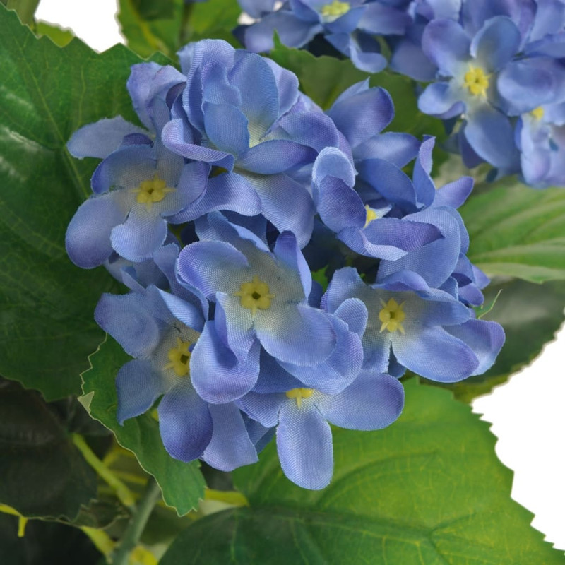 Produktbild för Konstväxt Hortensia med kruka 60 cm blå