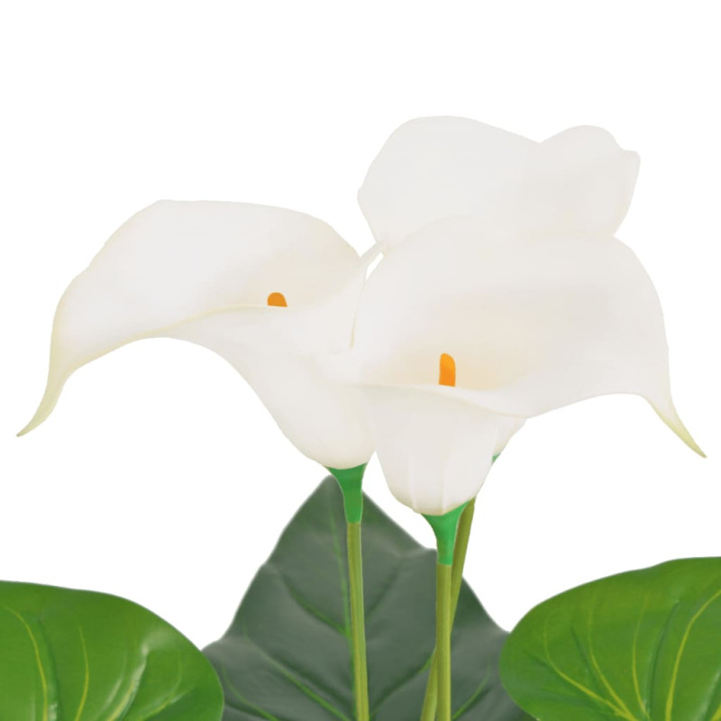 Produktbild för Konstväxt Kalla med kruka 45 cm vit