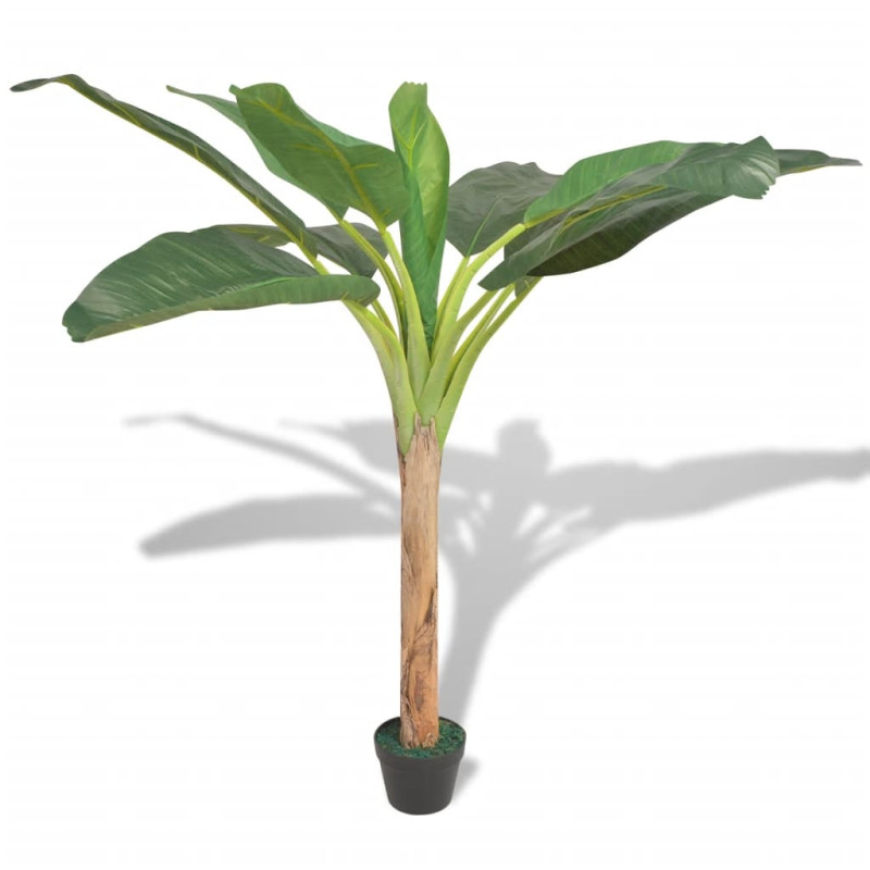 Produktbild för Konstväxt Bananträd med kruka 150 cm grön