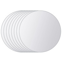 Miniatyr av produktbild för Spegelplattor 8 st rund spegelglas