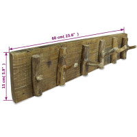Produktbild för Klädhängare blandat återvunnet trä 60x15 cm