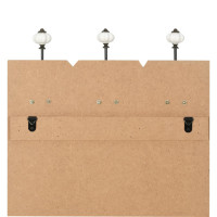 Produktbild för Väggmonterad klädhängare med 6 krokar LIVE LIFE 120x40 cm