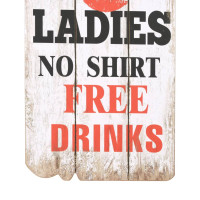 Produktbild för Väggmonterad klädhängare med 6 krokar MEN LADIES 120x40 cm