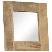 Produktbild för Spegel i massivt mangoträ 50x50 cm
