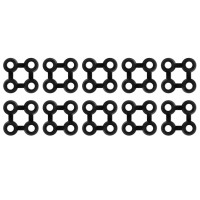 Miniatyr av produktbild för Sammankopplare till matta 10 st gummi svart