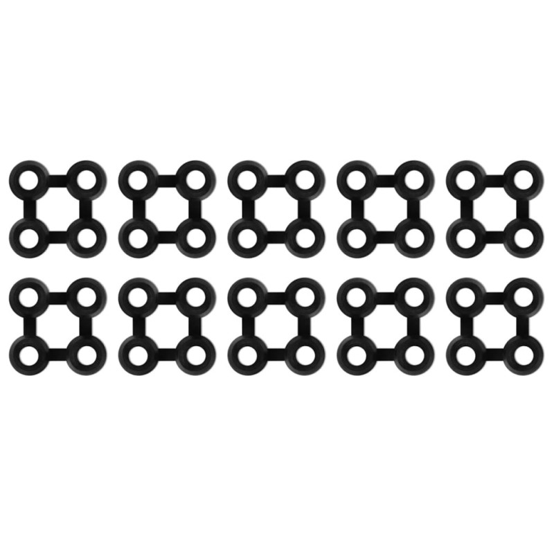 Produktbild för Sammankopplare till matta 10 st gummi svart