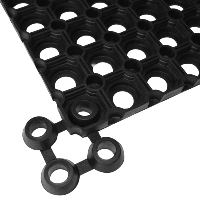 Produktbild för Sammankopplare till matta 10 st gummi svart