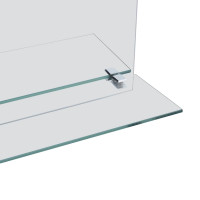 Produktbild för Väggspegel med hylla 20x40 cm härdat glas