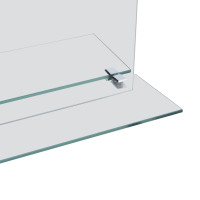 Produktbild för Väggspegel med hylla 30x50 cm härdat glas