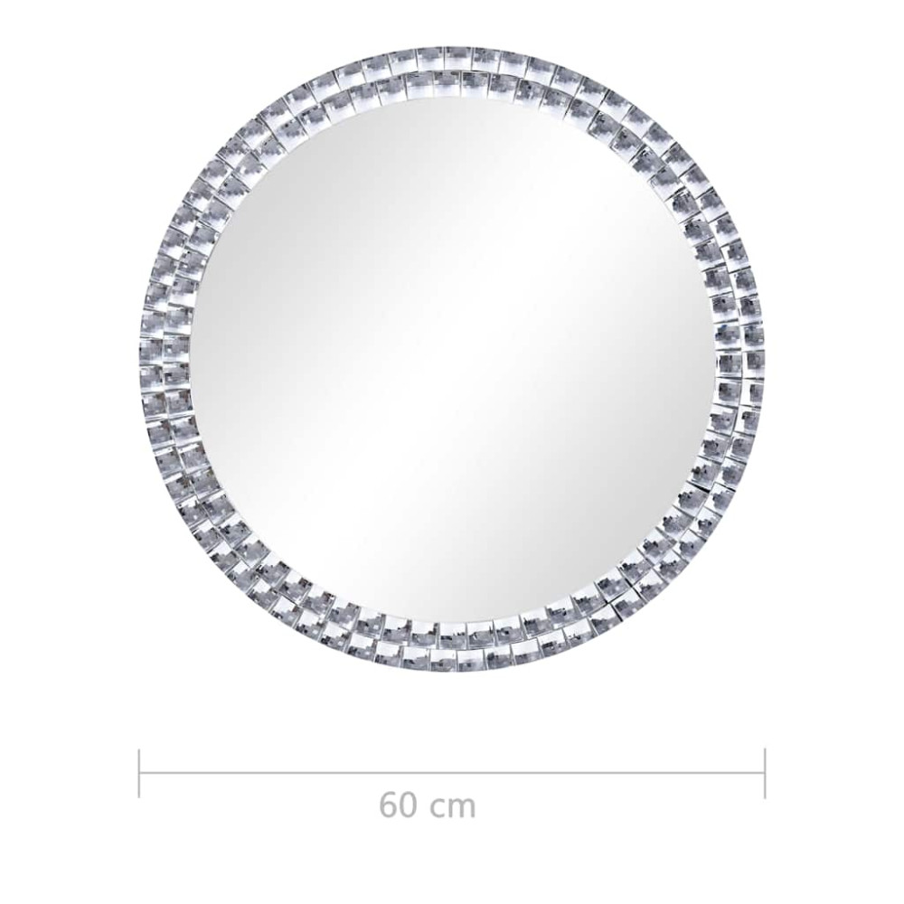 Produktbild för Väggspegel 60 cm härdat glas